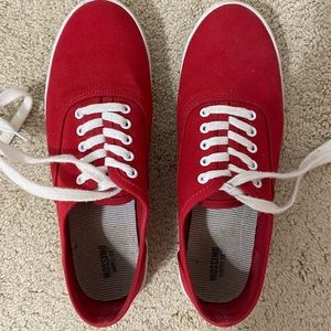 Red sneakers
